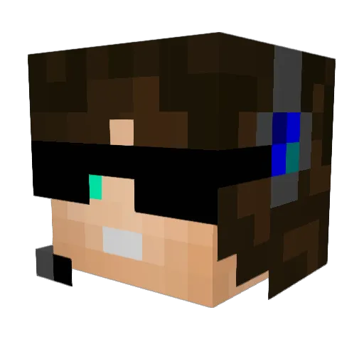 Hollfrost Minecraft avatar head, 3D render