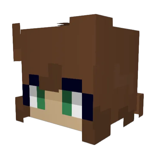 HollidayPHD Minecraft avatar head, 3D render