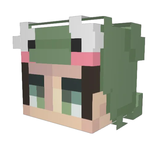 Hollie Minecraft avatar head, 3D render