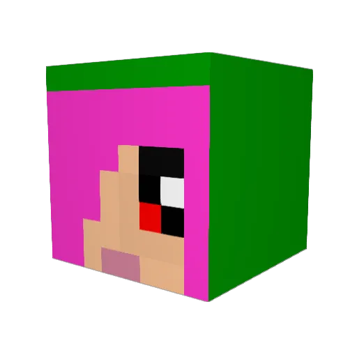 Hollie_xD Minecraft avatar head, 3D render