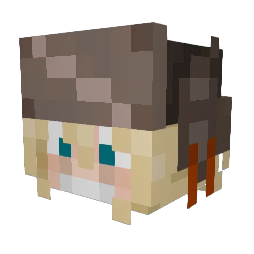 Hollow98_ Minecraft avatar head, 3D render