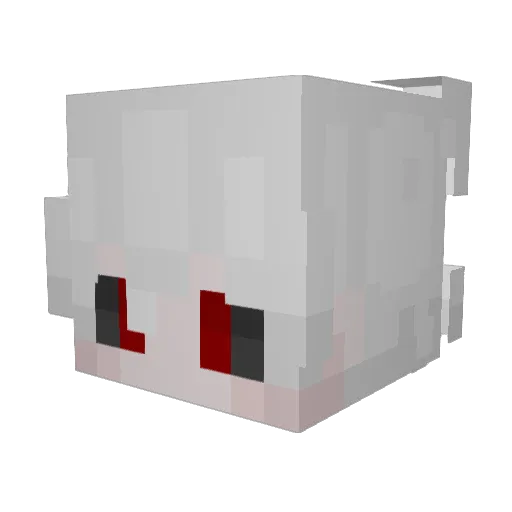 HollowAlucard Minecraft avatar head, 3D render