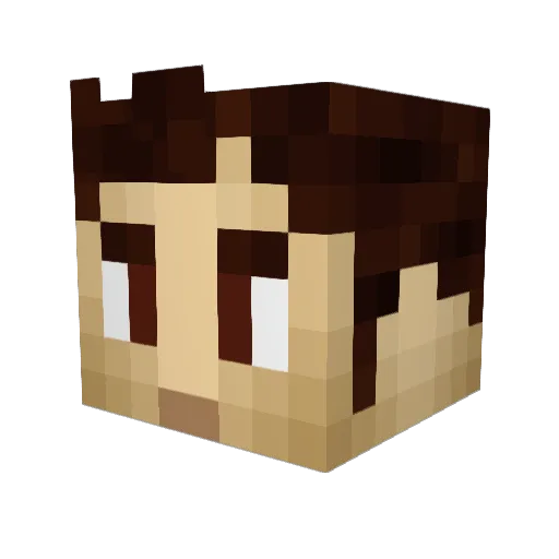 HollowCake Minecraft avatar head, 3D render