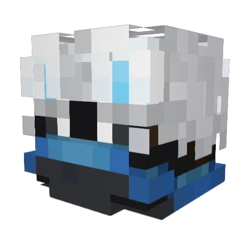 HollowFromAbyss Minecraft avatar head, 3D render