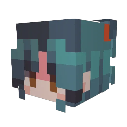 HollowHeart5 Minecraft avatar head, 3D render