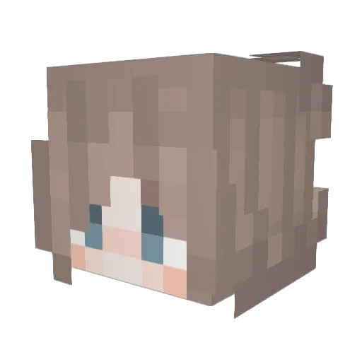 HollowLuck Minecraft avatar head, 3D render