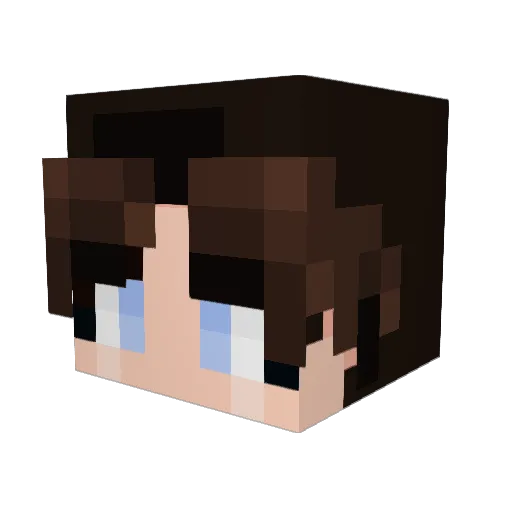 HollowSapphire Minecraft avatar head, 3D render