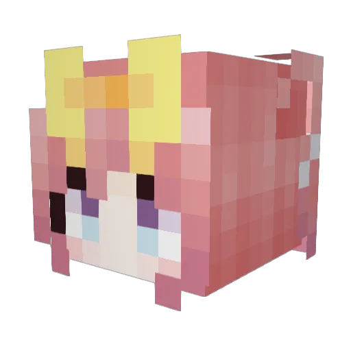 Hollow_Hime Minecraft avatar head, 3D render