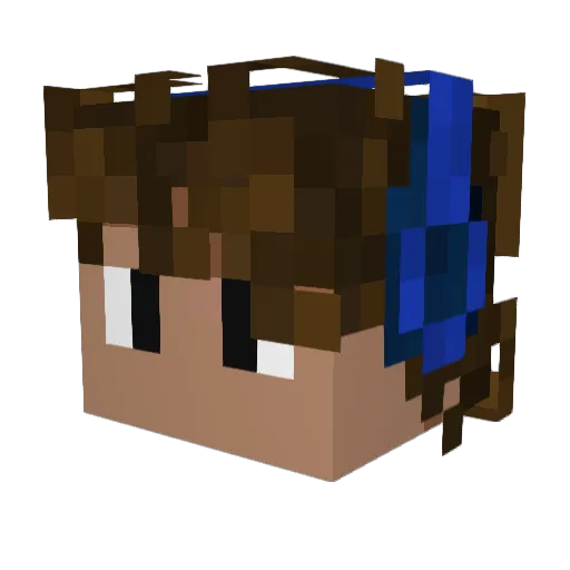 Hollowchord Minecraft avatar head, 3D render