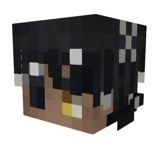 Hollowcism Minecraft avatar head, 3D render