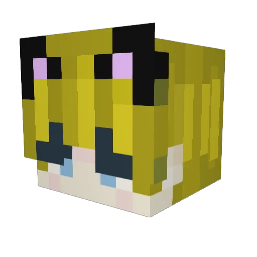 Hollowed2 Minecraft avatar head, 3D render