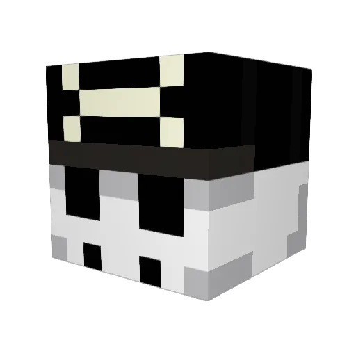 HollowedArtist Minecraft avatar head, 3D render