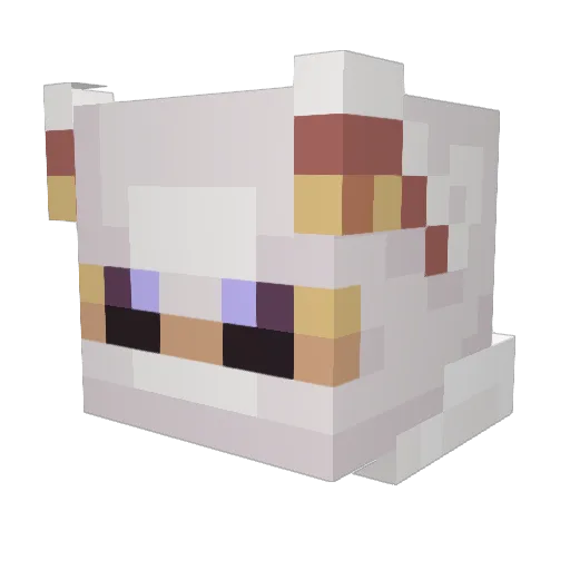 Hollowfur Minecraft avatar head, 3D render