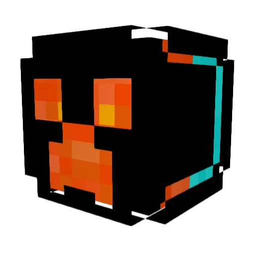Hollowp Minecraft avatar head, 3D render