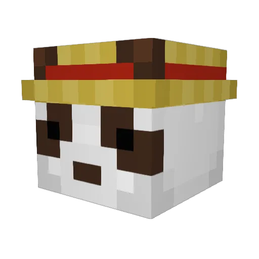 Hollowrend Minecraft avatar head, 3D render
