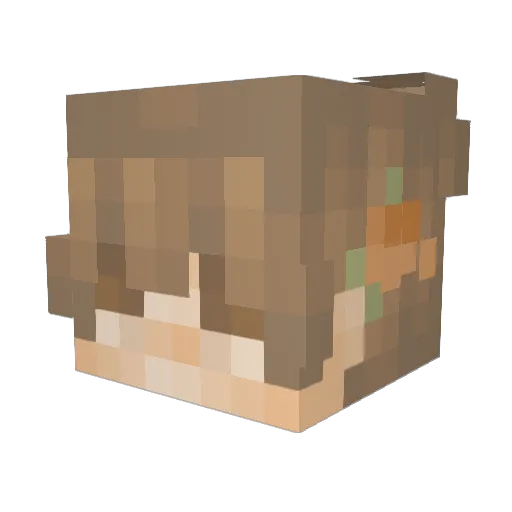 Holly1928 Minecraft avatar head, 3D render