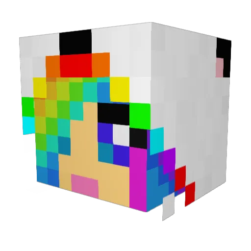 Holly2029 Minecraft avatar head, 3D render
