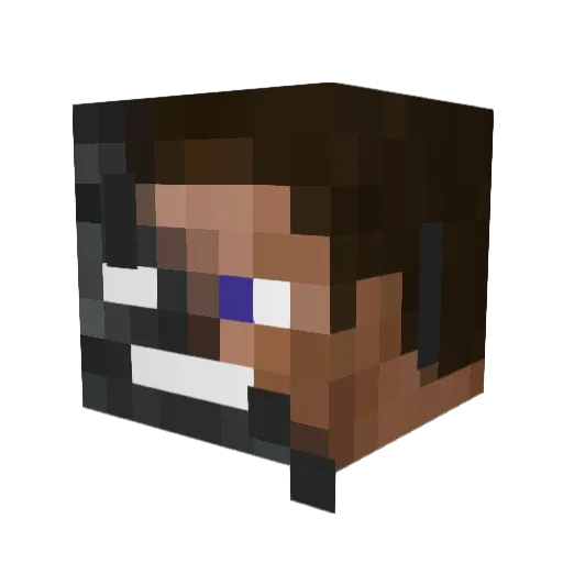 Holly370 Minecraft avatar head, 3D render