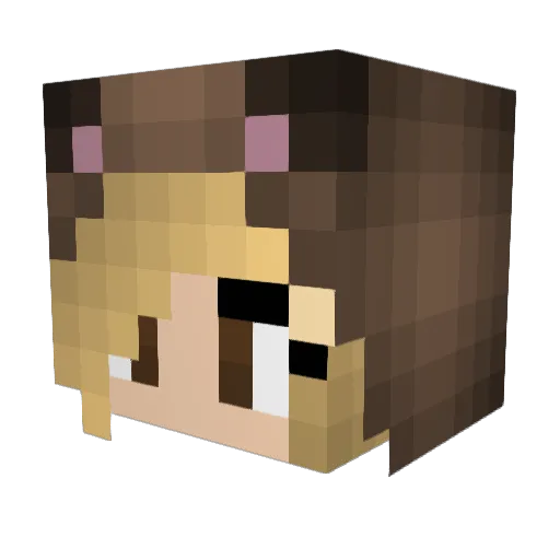 HollyBear Minecraft avatar head, 3D render