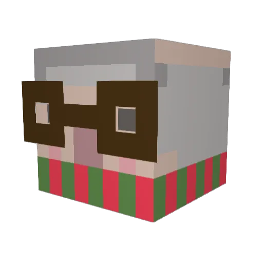 HollyHatter Minecraft avatar head, 3D render