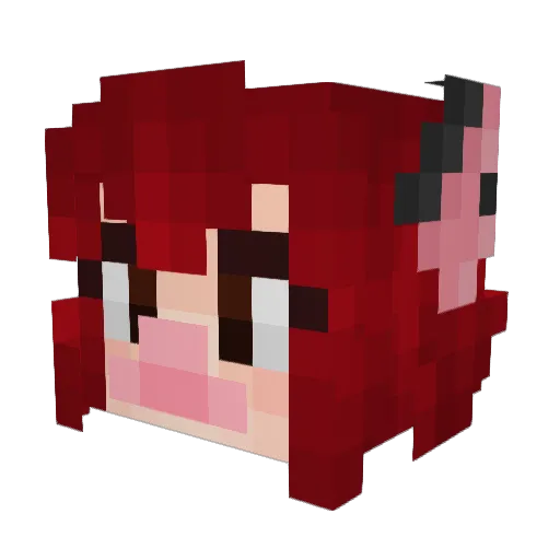 HollyHemlock Minecraft avatar head, 3D render
