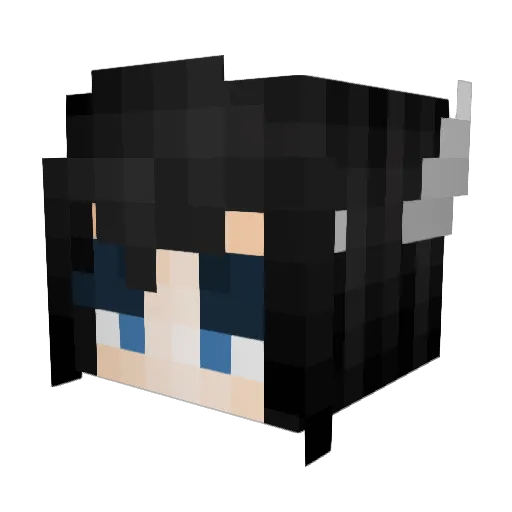 HollyJSpark Minecraft avatar head, 3D render