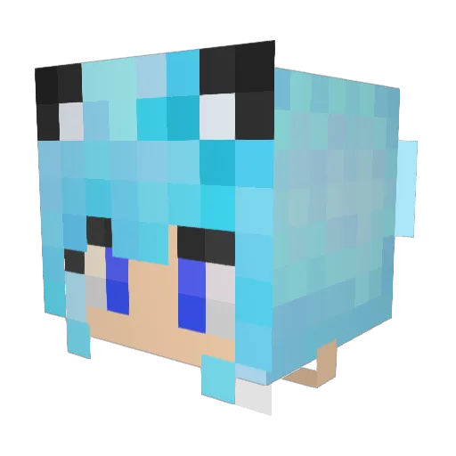 HollyKGD Minecraft avatar head, 3D render