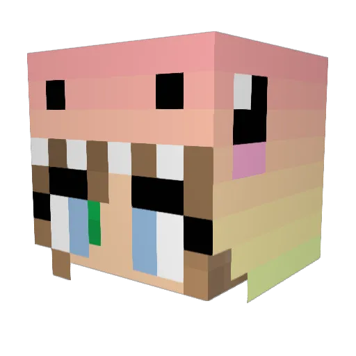 HollyMckenzie Minecraft avatar head, 3D render