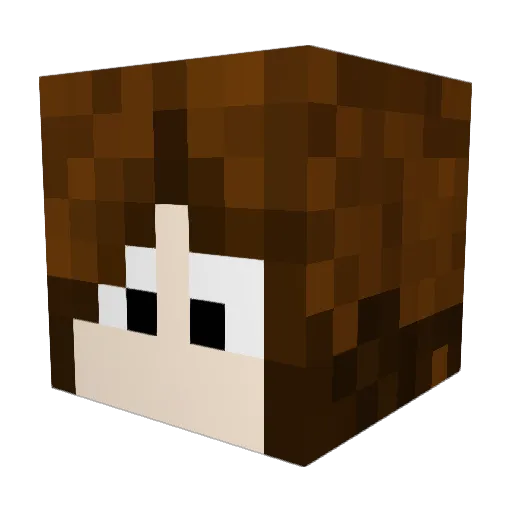 HollyMolly Minecraft avatar head, 3D render