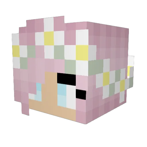 Holly_Blossom Minecraft avatar head, 3D render