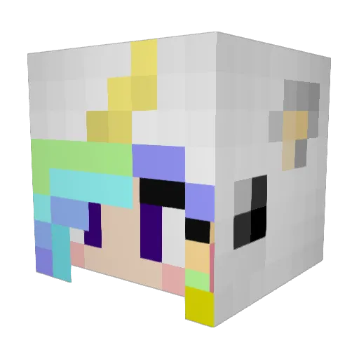 Hollybay455 Minecraft avatar head, 3D render