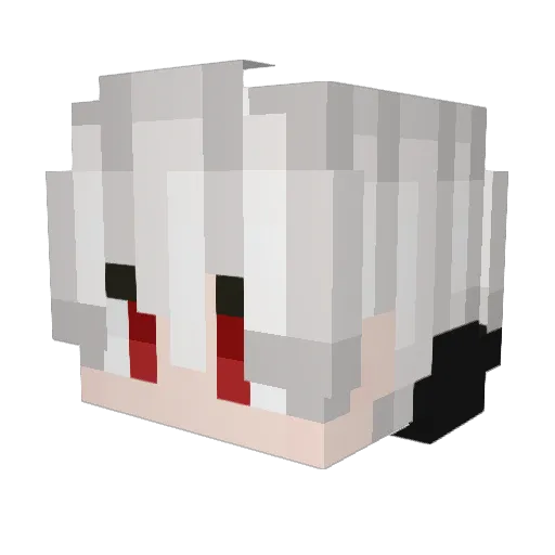 Hollygan Minecraft avatar head, 3D render