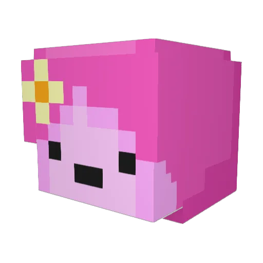 Hollyrenee Minecraft avatar head, 3D render