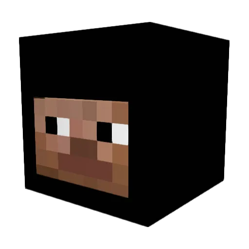 Hollywoodmerle Minecraft avatar head, 3D render