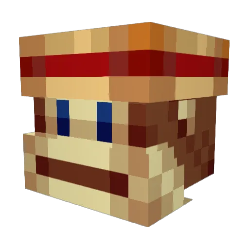 Holm0 Minecraft avatar head, 3D render