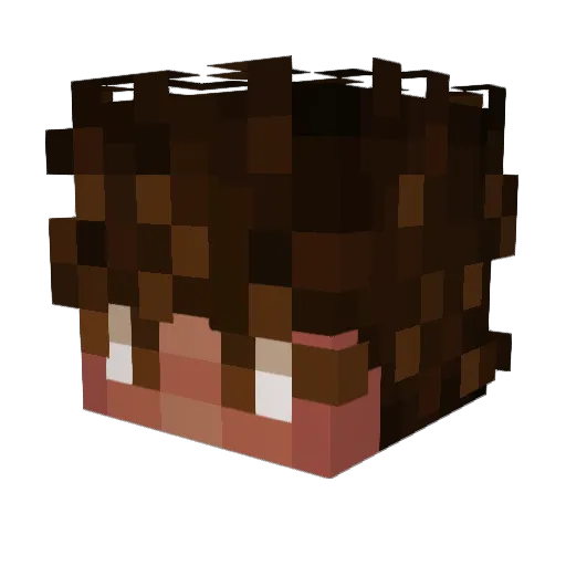 Holmbech Minecraft avatar head, 3D render