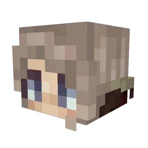 HolmesEe Minecraft avatar head, 3D render