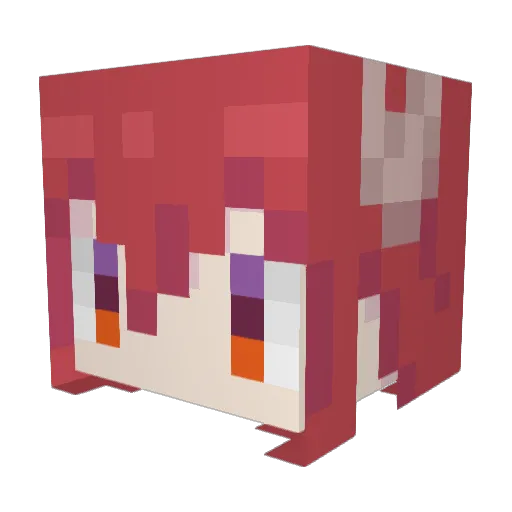 Holo8 Minecraft avatar head, 3D render