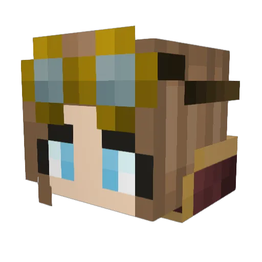HoloKingdom Minecraft avatar head, 3D render