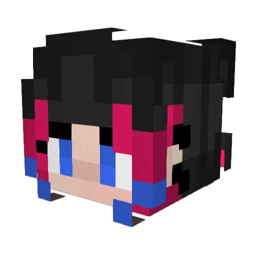HoloRoxanna Minecraft avatar head, 3D render