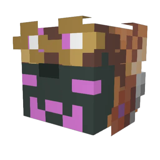 HoloTheOni Minecraft avatar head, 3D render