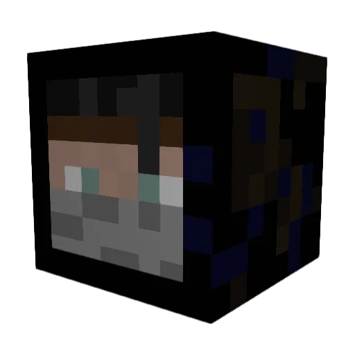 Holo_Game Minecraft avatar head, 3D render