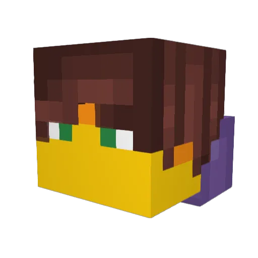 Holodilnik477 Minecraft avatar head, 3D render