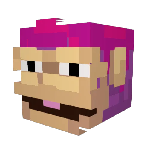 Holofa Minecraft avatar head, 3D render