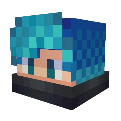 Holok100 Minecraft avatar head, 3D render