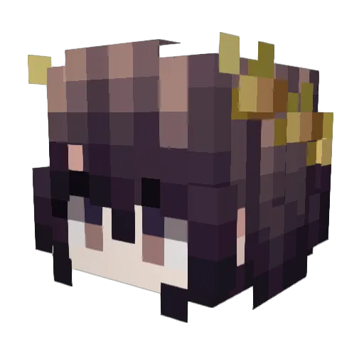 HololiveCN Minecraft avatar head, 3D render