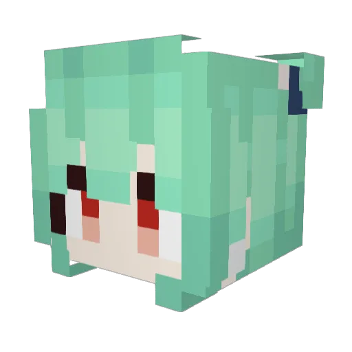 HololiveEnjoyer Minecraft avatar head, 3D render