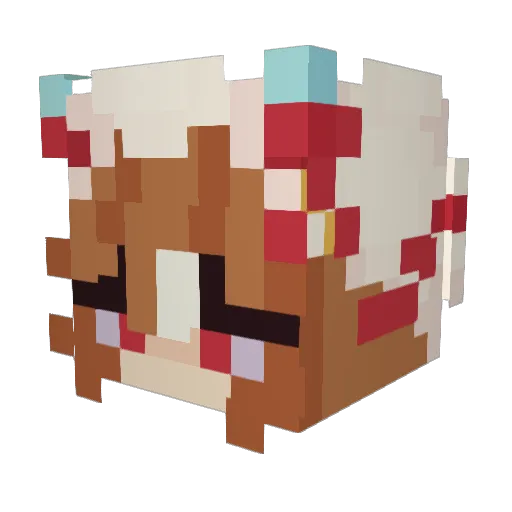 HolomDelve Minecraft avatar head, 3D render