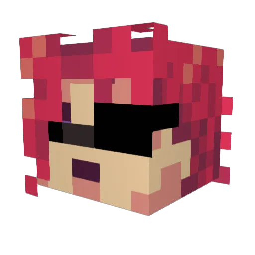 Holosoct Minecraft avatar head, 3D render