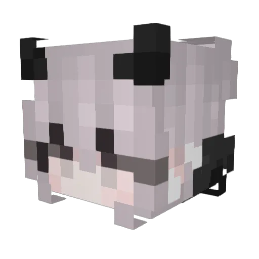 Holowghost Minecraft avatar head, 3D render